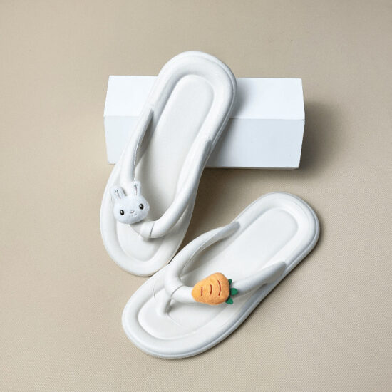 Dual Color Rubber Flip Flops for Women