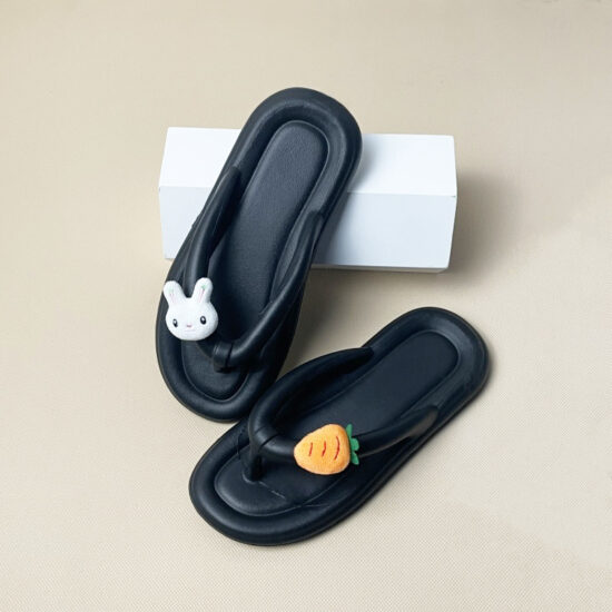 Dual Color Rubber Flip Flops for Women