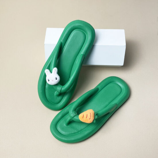 Dual Color Rubber Flip Flops for Women