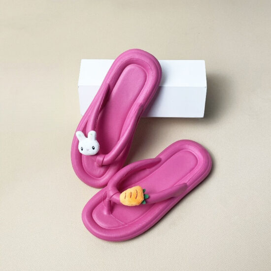Dual Color Rubber Flip Flops for Women