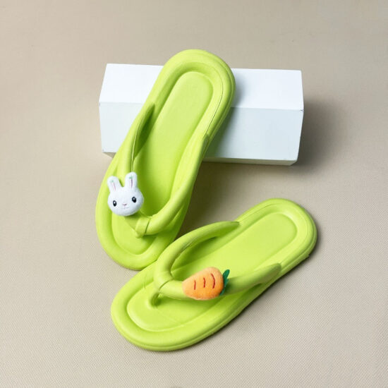 Dual Color Rubber Flip Flops for Women