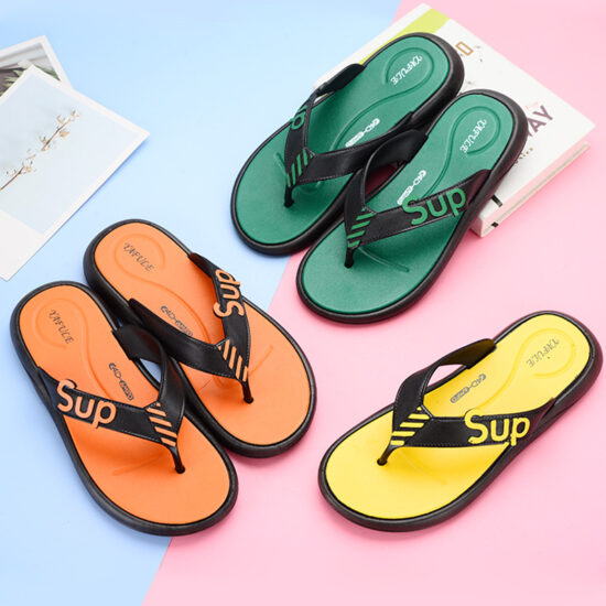 Men's Flip Flops with Soft Fabric Straps