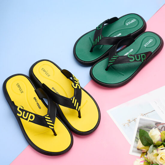 Men's Flip Flops with Soft Fabric Straps