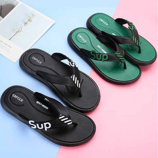 Men's Flip Flops with Soft Fabric Straps
