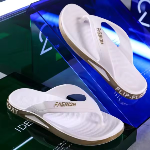 Men's Leather Strap Flip Flops