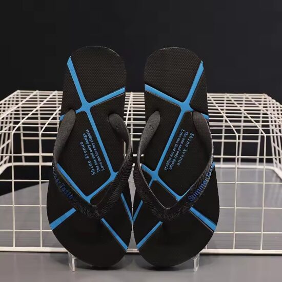 Mens Leather Strap Flip Flops Beachwear