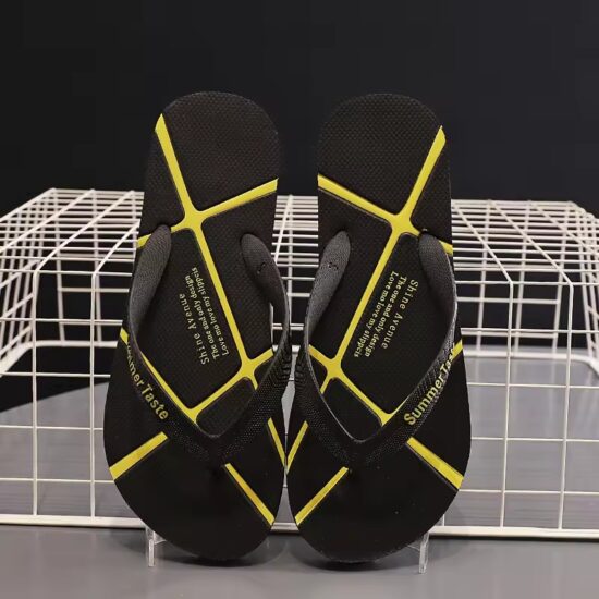 Mens Leather Strap Flip Flops Beachwear