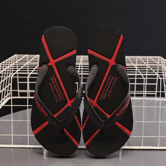 Mens Leather Strap Flip Flops Beachwear