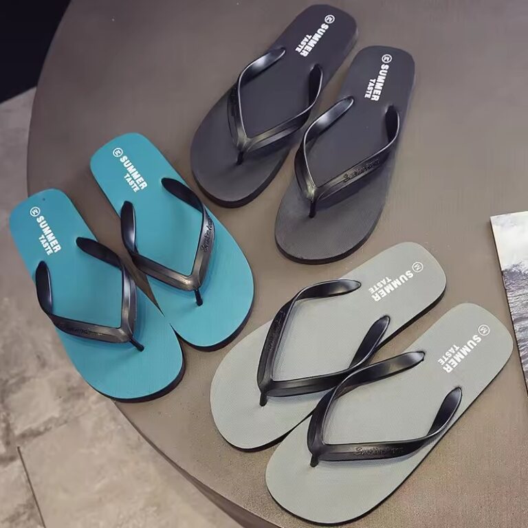 Men's White Flip Flops Clean Summer Look