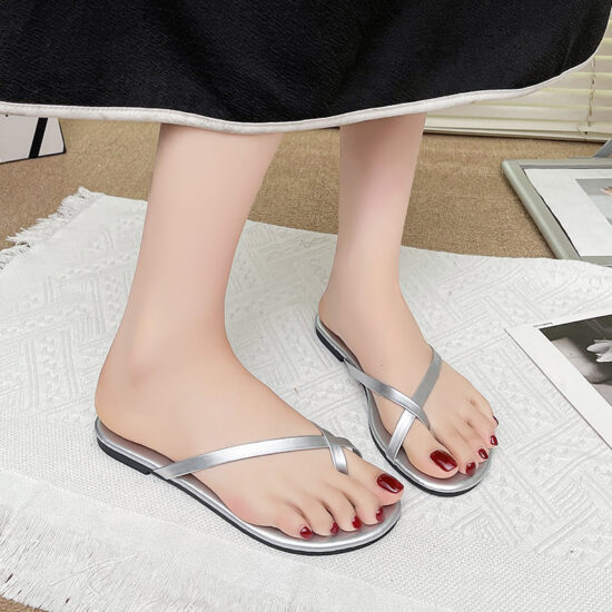 Rhinestone Decor Women’s Flip Flops