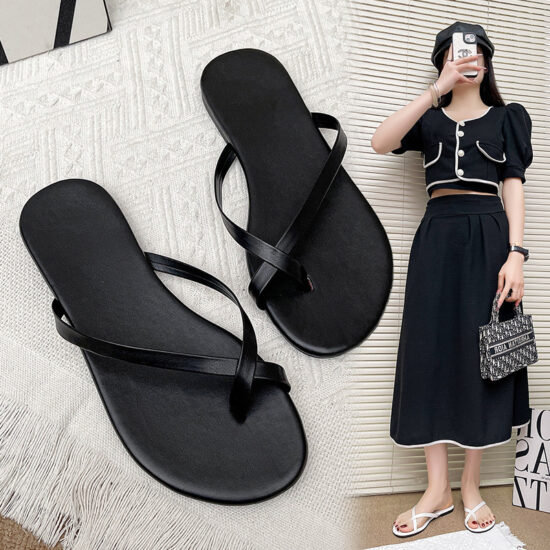 Rhinestone Decor Women’s Flip Flops