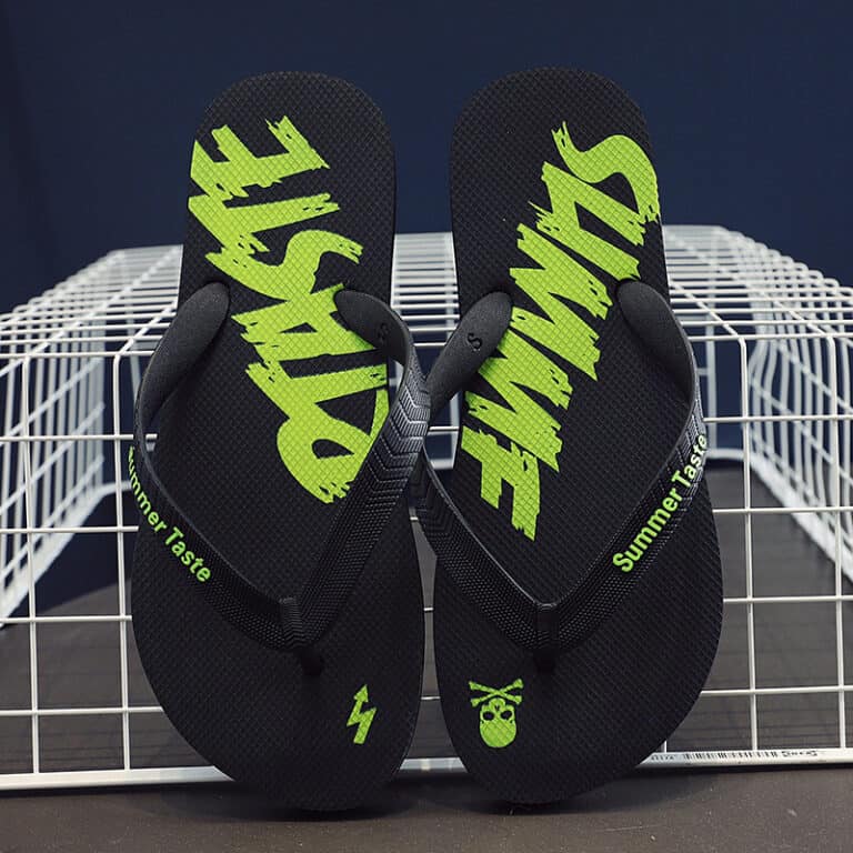 Summer men’s flip flops with rubber sole for beach or hotel