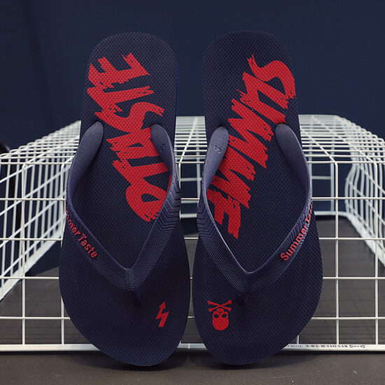 Summer men’s flip flops with rubber sole for beach or hotel