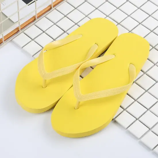 PE flip flops with EVA sole injection molded beach sandals