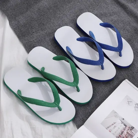 Custom sublimation print men’s slides with lightweight PE sole