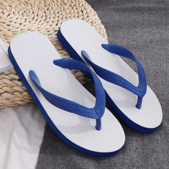 Custom sublimation print men’s slides with lightweight PE sole
