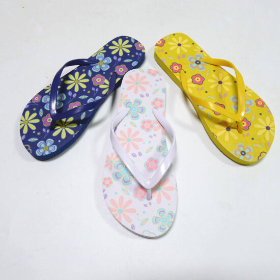 Men’s printed PE flip flops with rubber sole