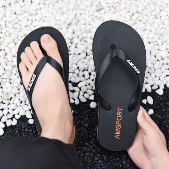 Men's PVC breathable flip flops for summer outdoor use