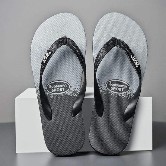 Custom anti-slip flip flops for men with printed logo