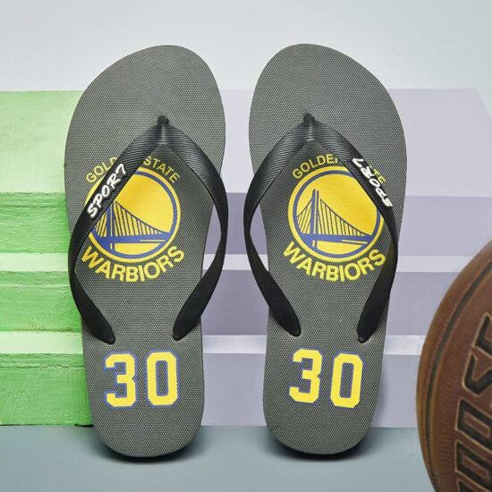 Custom anti-slip flip flops for men with printed logo