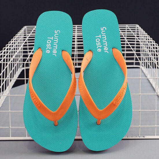 Men’s Hawaiian print summer beach flip flops