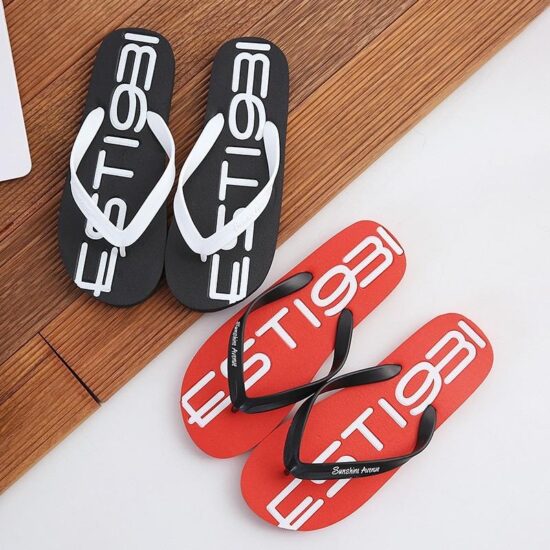 Custom outdoor PE flip flops for men with high-quality straps