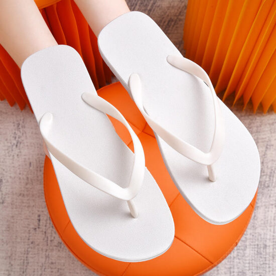 Custom colorful PE flip flops with printed design