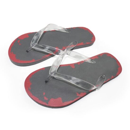 Custom unisex PE flip flops with PVC straps