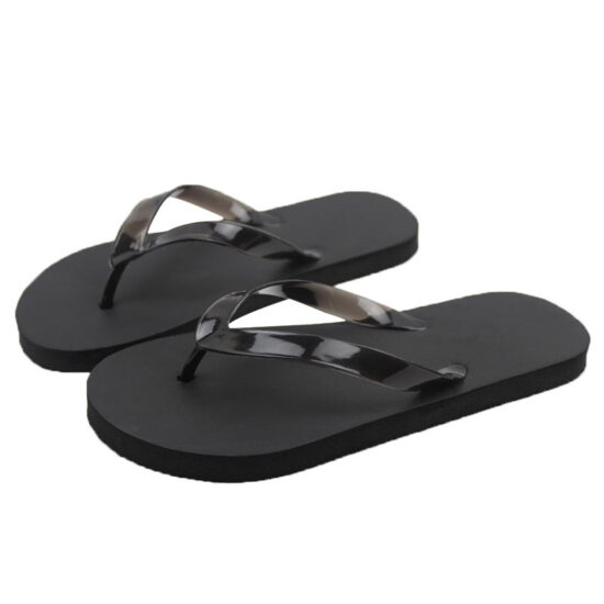 Custom unisex PE flip flops with PVC straps