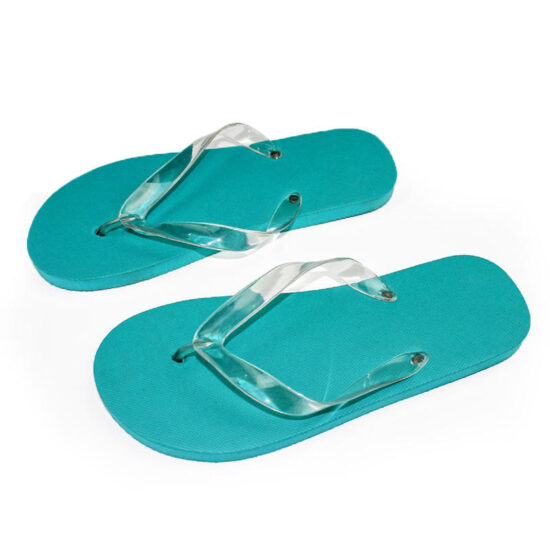 Custom unisex PE flip flops with PVC straps