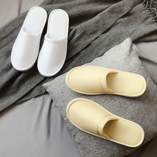 custom logo hotel slippers