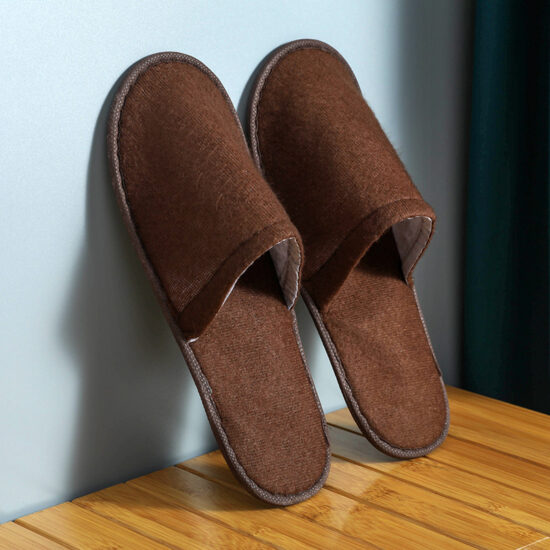 open toe hotel slippers