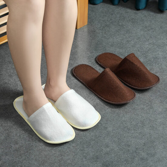 open toe hotel slippers
