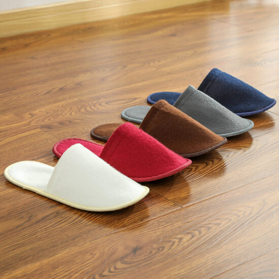open toe hotel slippers