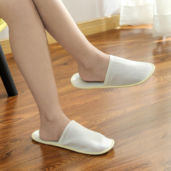 open toe hotel slippers